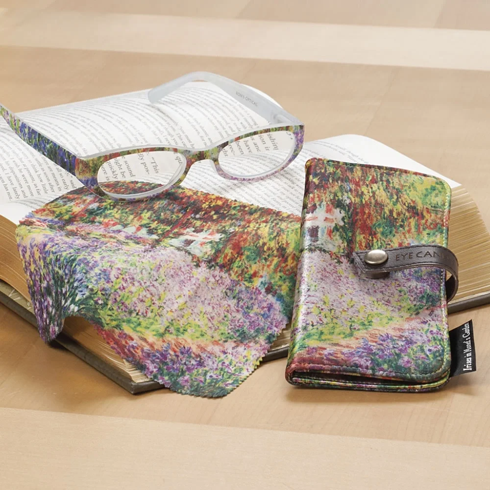Monets Garden Reading Glasses, Cloth and Case